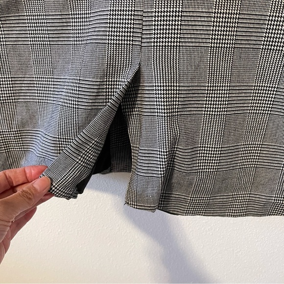 Forever 21 Glen Plaid Double Breasted Blazer Black White-Large - Picture 7 of 9